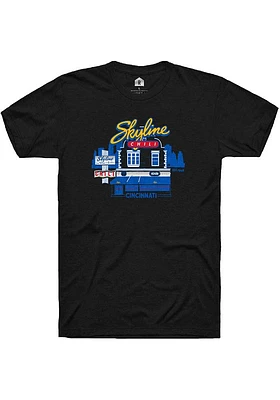 Rally Cincinnati Black Clifton Building Short Sleeve Fashion T Shirt