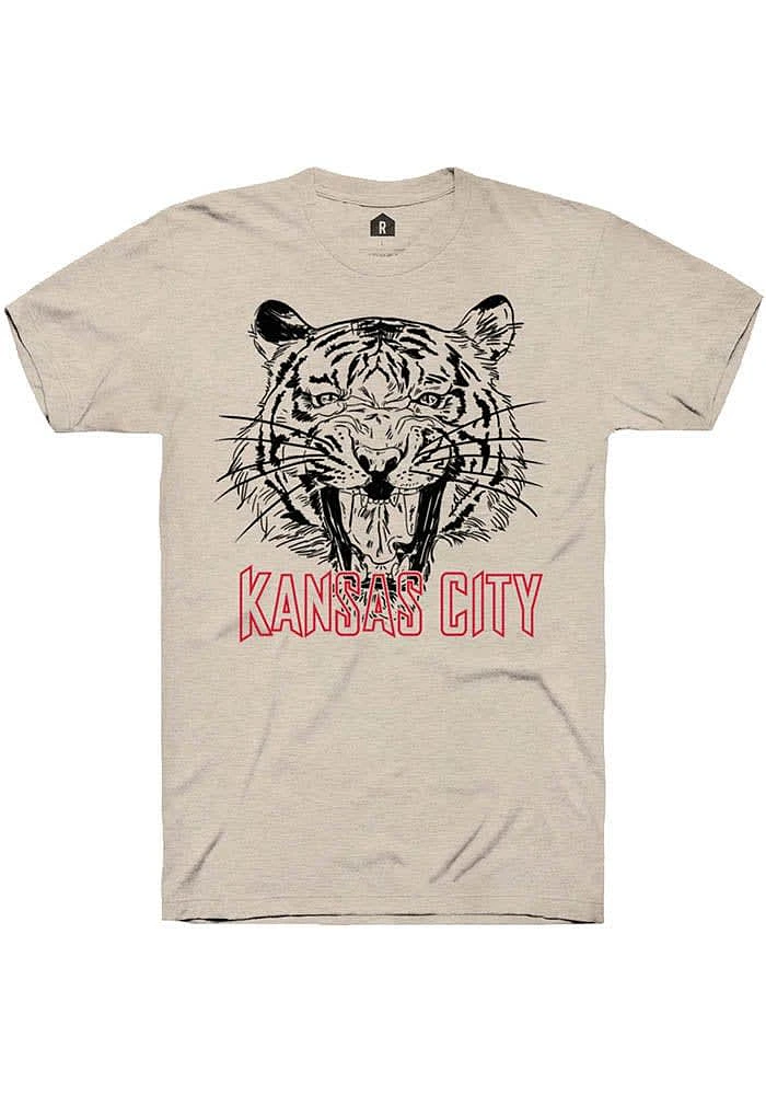 Rally Kansas City Oatmeal Tiger Short Sleeve Fashion T Shirt
