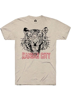 Rally Kansas City Oatmeal Tiger Short Sleeve Fashion T Shirt