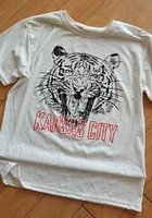 Rally Kansas City Oatmeal Tiger Short Sleeve Fashion T Shirt