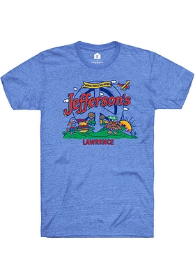 Rally Lawrence Blue Jeffersons Peace Landscape Short Sleeve Fashion T Shirt