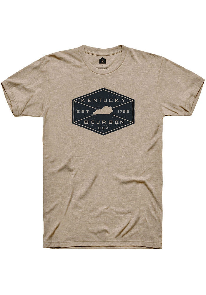 Rally Kentucky Tan Bourbon Label Short Sleeve Fashion T Shirt