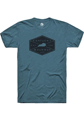 Rally Kentucky Teal Bourbon Label Short Sleeve Fashion T Shirt