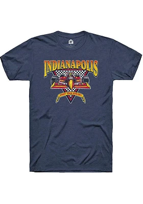 Rally Indianapolis Navy Blue Start Your Engines Short Sleeve T Shirt