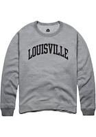Rally Louisville Mens Arch Wordmark Long Sleeve Crew Sweatshirt