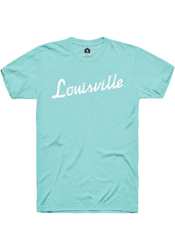 Rally Louisville Green RH Script Short Sleeve T Shirt