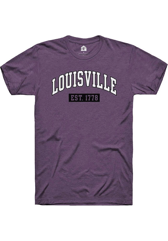 Rally Louisville Purple Est Arch Short Sleeve Fashion T Shirt