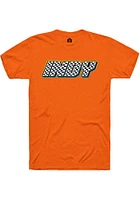 Rally Indianapolis Orange Checker Infill Short Sleeve T Shirt