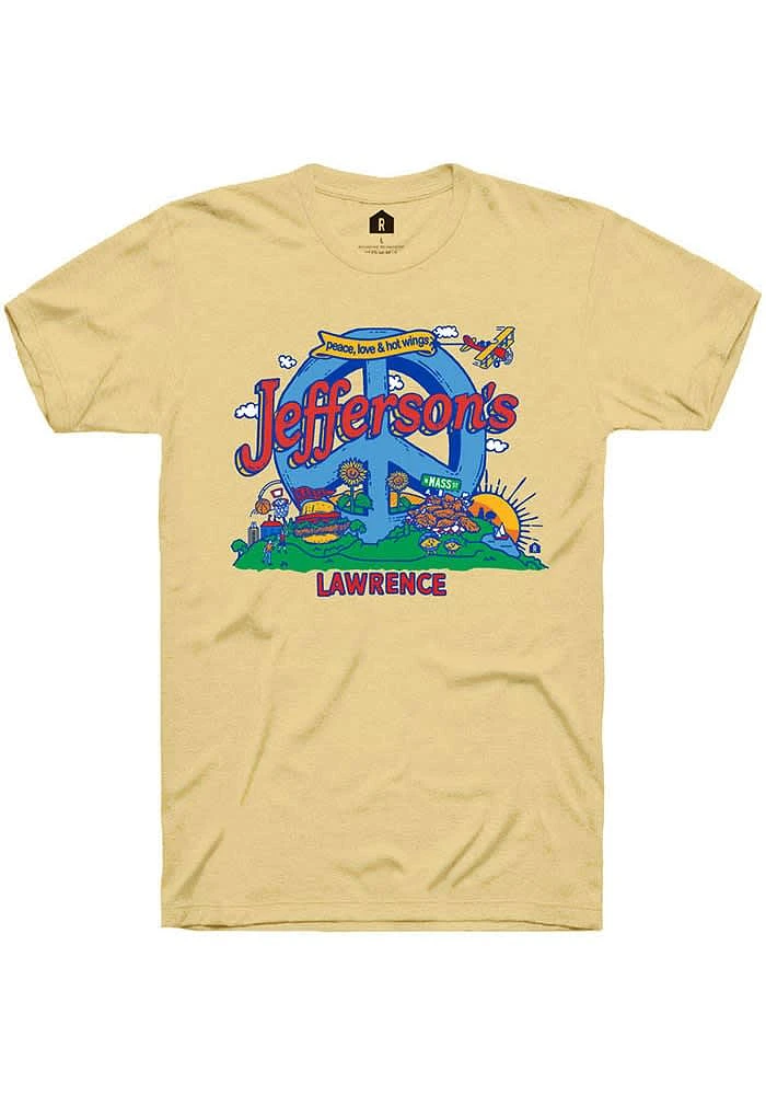 Rally Lawrence Yellow Jeffersons Peace Landscape Short Sleeve T Shirt