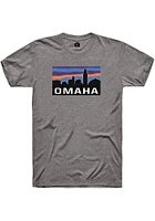 Rally Omaha Graphite Block Skyline Short Sleeve Fashion T Shirt