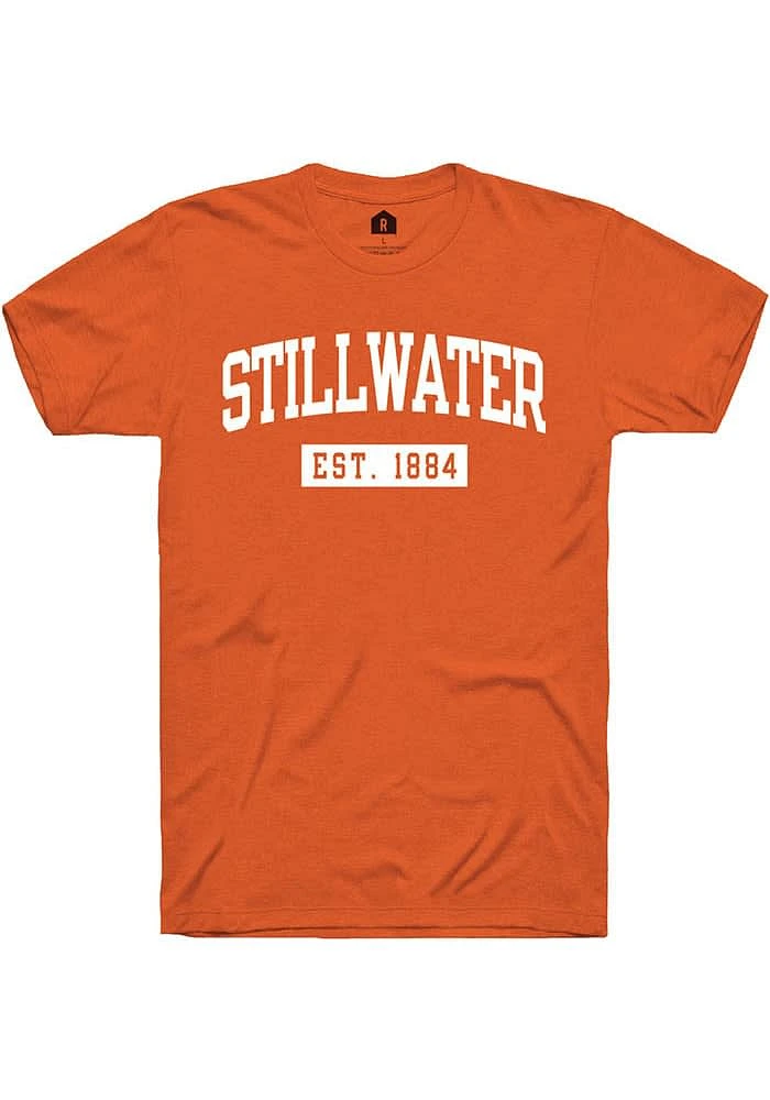 Rally Stillwater Orange EST 1884 Short Sleeve T Shirt