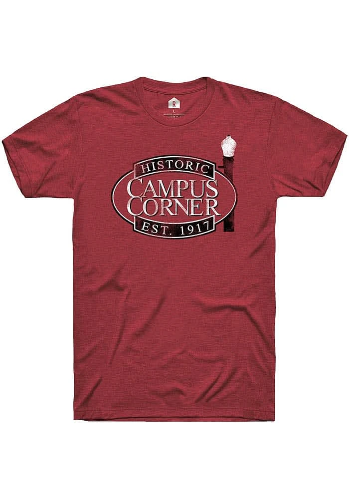 Rally Norman Crimson Campus Corner Sign Short Sleeve T Shirt