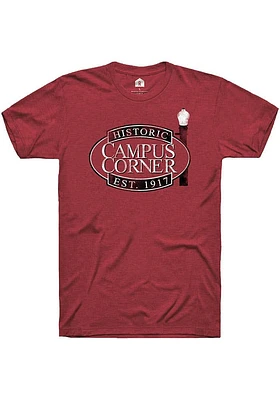 Rally Norman Crimson Campus Corner Sign Short Sleeve T Shirt
