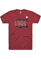 Rally Norman Crimson Campus Corner Sign Short Sleeve T Shirt