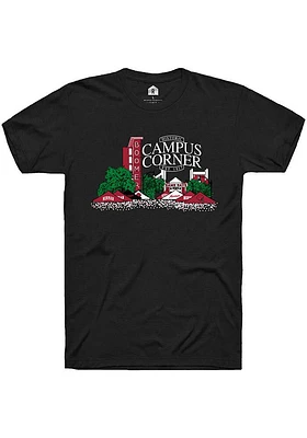 Rally Norman Black Campus Corner Landscape Short Sleeve Fashion T Shirt