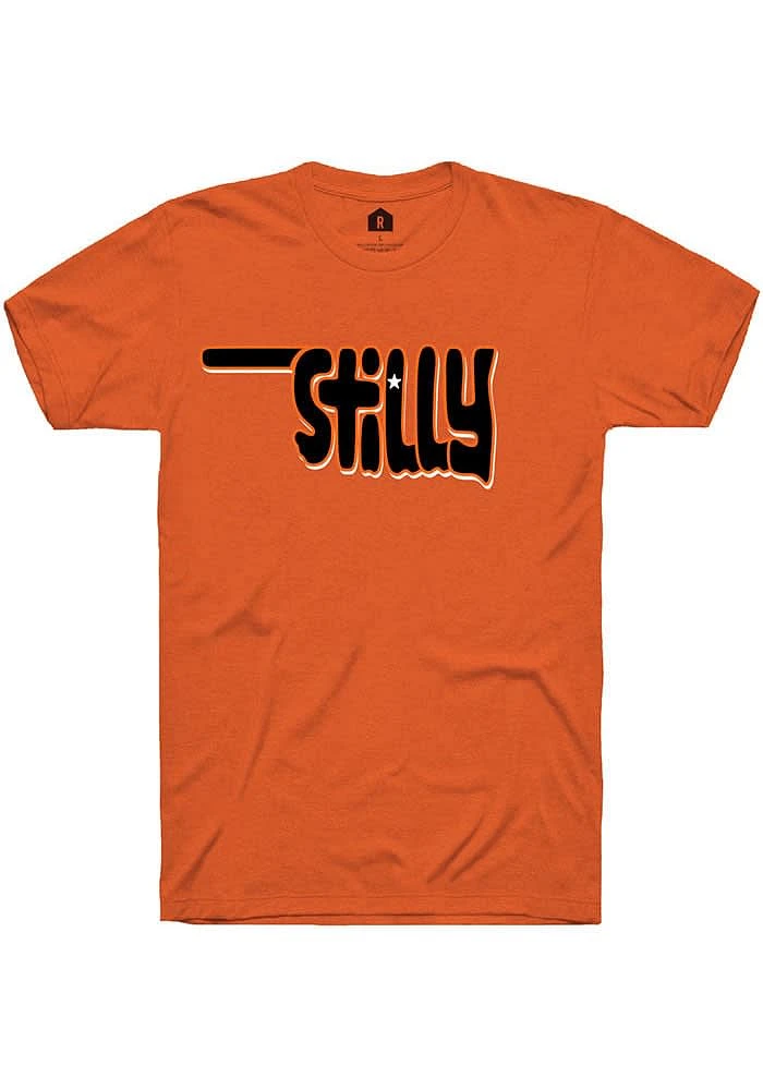 Rally Stillwater Orange Stilly State Shape Short Sleeve T Shirt