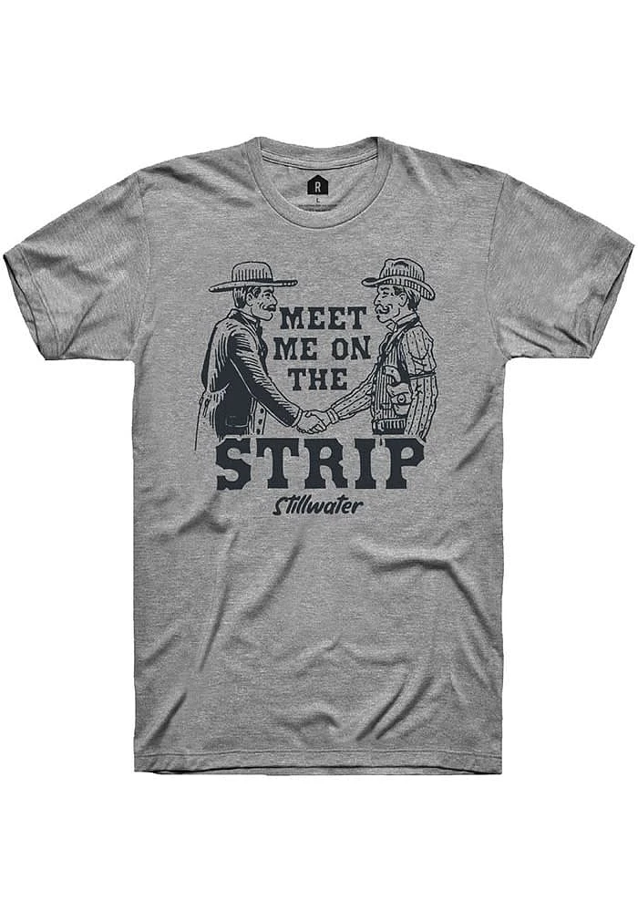Rally Stillwater Grey Meet Me Cowboys Short Sleeve Fashion T Shirt