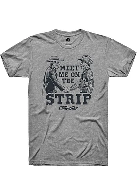 Rally Stillwater Grey Meet Me Cowboys Short Sleeve Fashion T Shirt