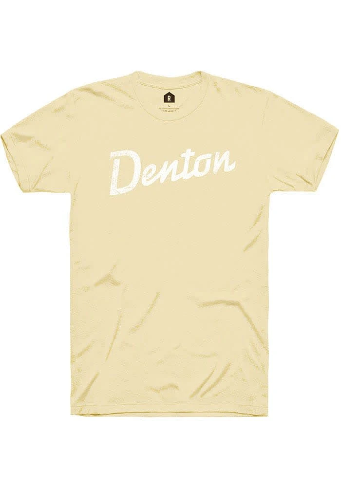 Rally Denton Yellow RH Script Short Sleeve T Shirt