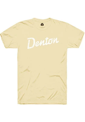 Rally Denton Yellow RH Script Short Sleeve T Shirt
