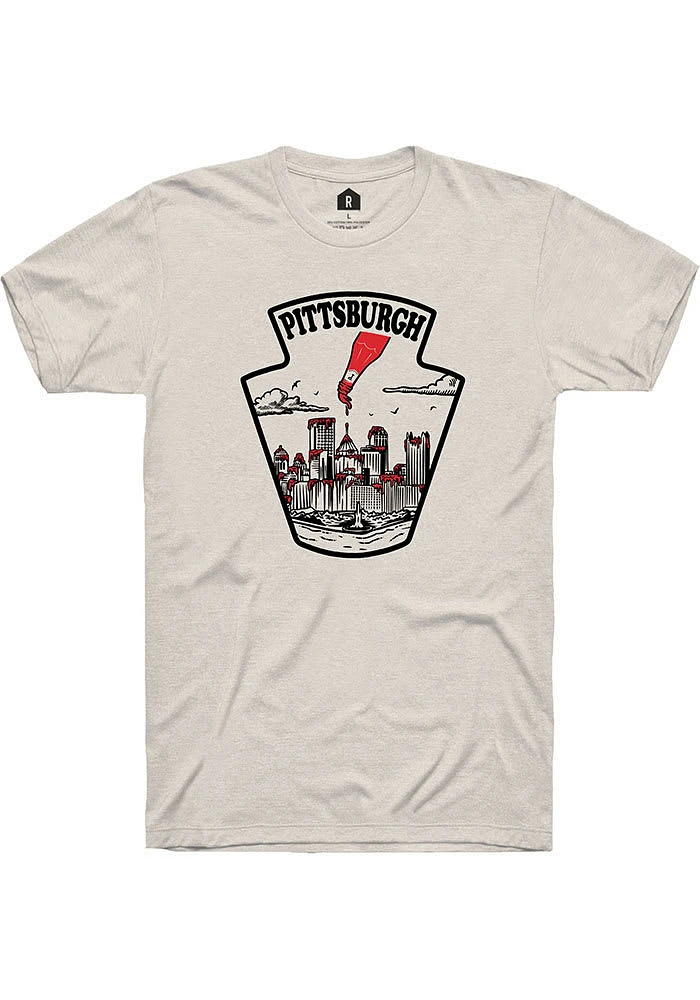 Rally Pittsburgh Natural Bottle Skyline Short Sleeve T Shirt