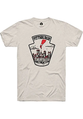 Rally Pittsburgh Natural Bottle Skyline Short Sleeve T Shirt