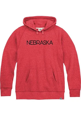 Rally Nebraska Mens Red Disconnect Long Sleeve Hoodie