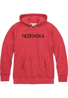 Rally Nebraska Mens Red Disconnect Long Sleeve Hoodie