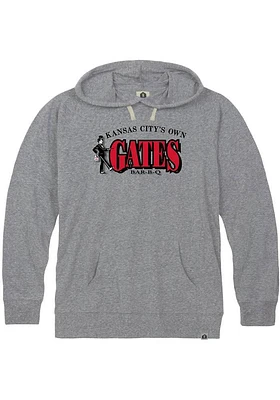 Rally Kansas City Mens Grey Gates Prime Logo Long Sleeve Hoodie
