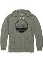 Rally Kansas City Mens Olive Circle Skyline Long Sleeve Hoodie