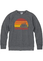 Rally Michigan Mens Navy Blue Sunset Long Sleeve Crew Sweatshirt