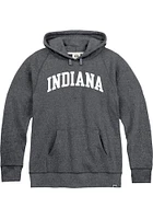 Rally Indiana Mens Navy Blue Collegiate Arch Wordmark Long Sleeve Hoodie