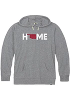 Rally Oklahoma Mens Grey HOME State Shape Long Sleeve Hoodie