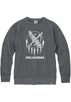 Rally Oklahoma Mens Navy Blue City Flag Long Sleeve Crew Sweatshirt