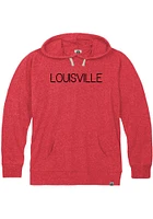 Rally Louisville Mens Red Disconnect Long Sleeve Hoodie