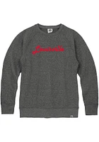 Rally Louisville Mens Black City Flag Long Sleeve Crew Sweatshirt