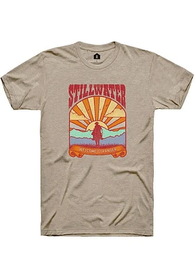 Rally Stillwater Tan Poster Short Sleeve Fashion T Shirt