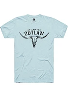 Rally Stillwater Light Blue Outlaw Short Sleeve Fashion T Shirt
