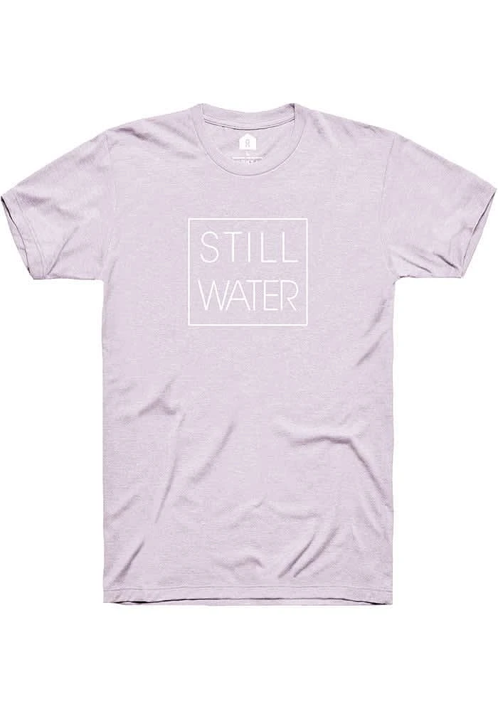 Rally Stillwater Womens Lavender Square Wordmark Short Sleeve T-Shirt