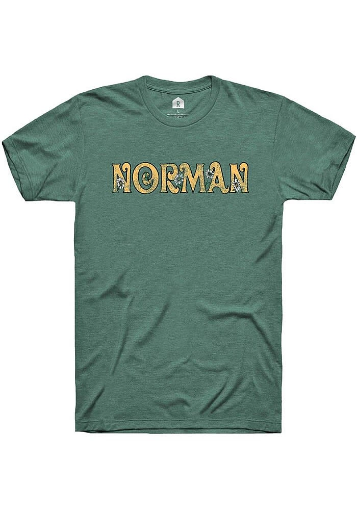 Rally Norman Womens Green Floral Short Sleeve T-Shirt