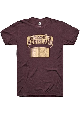 Rally College Station Maroon Water Tower Short Sleeve Fashion T Shirt