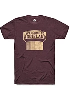 Rally College Station Maroon Water Tower Short Sleeve Fashion T Shirt