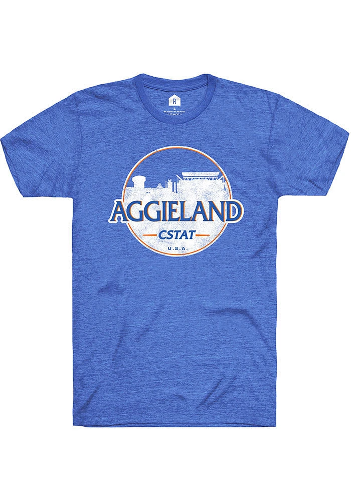 Rally College Station Natural City Circle Short Sleeve Fashion T Shirt