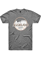 Rally College Station Graphite City Circle Short Sleeve Fashion T Shirt