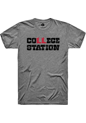 Rally College Station Graphite Boots Wordmark Short Sleeve Fashion T Shirt