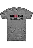 Rally College Station Graphite Boots Wordmark Short Sleeve Fashion T Shirt
