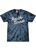 Rally South Bend Navy Blue Retro Script Short Sleeve T Shirt