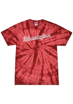 Rally Bloomington Crimson Retro Script Short Sleeve T Shirt