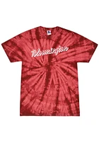 Rally Bloomington Crimson Retro Script Short Sleeve T Shirt
