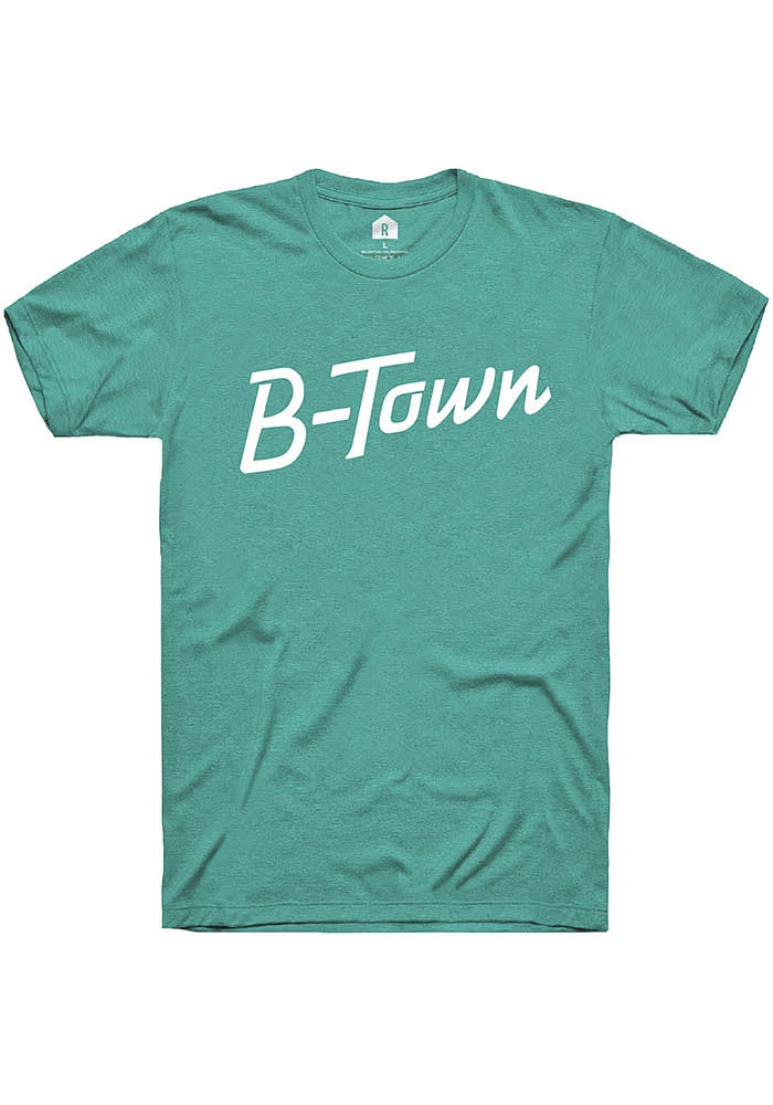 Rally Bloomington Teal RH Script Short Sleeve T Shirt